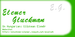 elemer gluckman business card